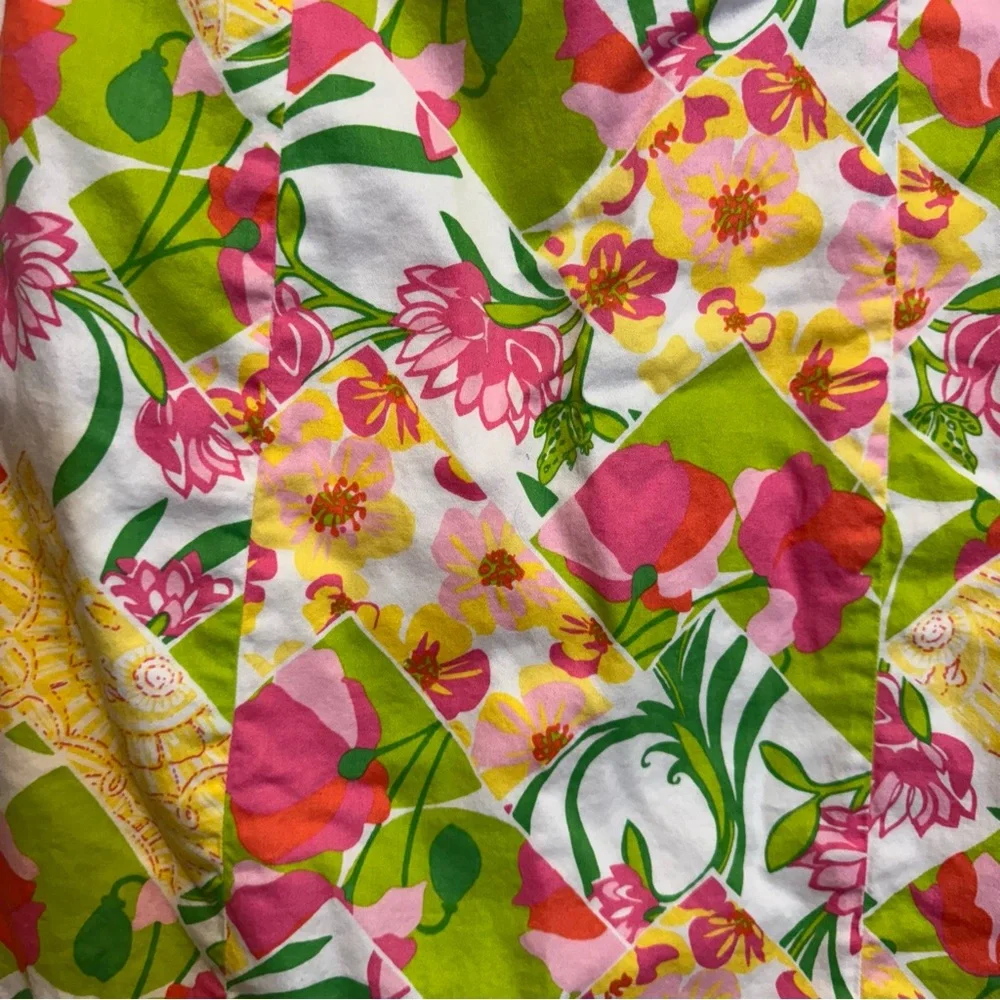 Lilly Pulitzer Franco Fields Forever Floral Tie Keyhole Strapless Dress Size 8 - Picture 2 of 11